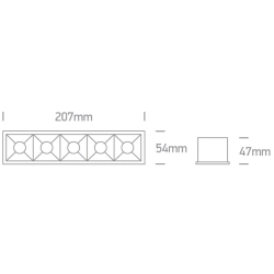 Kinkiecik.pl Avgi 50506B/W/W biały wpust z odbłyśnikiem ciemny chrom COB LED 3000K 20W; nieściemnialny zasilacz LED w zestawie ONE LIGHT