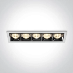 kinkiecik.pl Avgi 50506B/W/W biały wpust z odbłyśnikiem ciemny chrom COB LED 3000K 20W; nieściemnialny zasilacz LED w ze