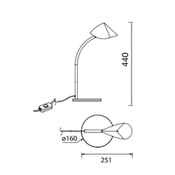 Lampa biurkowa Mantra Capuccina 7584MA - zdjęcie dodatkowe 1