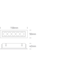 Oprawa podtynkowa The Mirror Adjustable Boxes 51012H/B/W ONE LIGHT