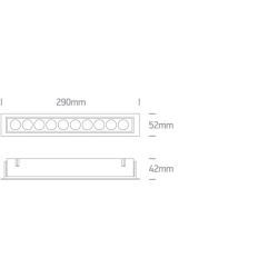 Oprawa podtynkowa The Mirror Adjustable Boxes 51024H/W/W ONE LIGHT
