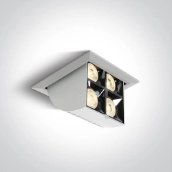 kinkiecik.pl Namata 51406B/W/W biały wpuszczany downlight z odbłyśnikiem ciemny chrom COB LED 3000K 16W; nieściemnialny