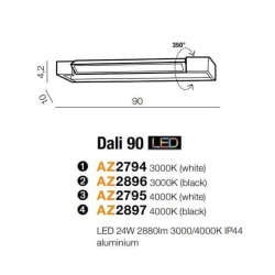 Kinkiet Dali 90 4000K (white) AZ2795 AZZARDO