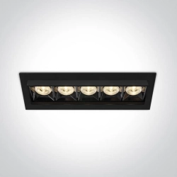 kinkiecik.pl Rodi 51506B/B/W czarny wpuszczany downlight z odbłyśnikiem ciemny chrom COB LED 3000K 20W; nieściemnialny z