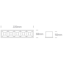 kinkiecik.pl Rodi 51506B/W/W biały wpuszczany downlight z odbłyśnikiem ciemny chrom COB LED 3000K 20W; nieściemnialny zasilacz LED w komplecie ONE LIGHT