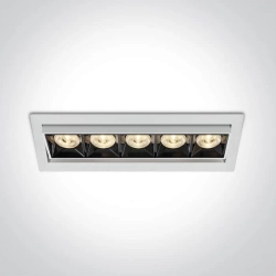 kinkiecik.pl Rodi 51506B/W/W biały wpuszczany downlight z odbłyśnikiem ciemny chrom COB LED 3000K 20W; nieściemnialny za