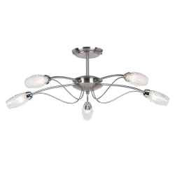 kinkiecik.pl Lampa sufitowa Mercury 5LT Semi Flush 9009-5SC ENDON