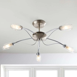 kinkiecik.pl Lampa sufitowa Mercury 5LT Semi Flush 9009-5SC ENDON
