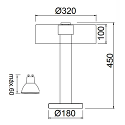 Lampa biurkowa Mantra Gin 8428MA - zdjęcie dodatkowe 1