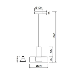 Lampa wisząca Mantra Gin 8430MA - zdjęcie dodatkowe 1