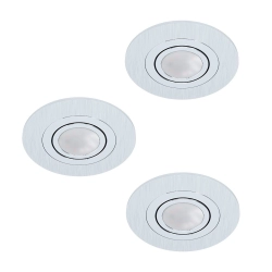 AREITIO Oprawa stropowa GU10 LED aluminium szczotkowane zestaw 3 szt. 98639 EGLO