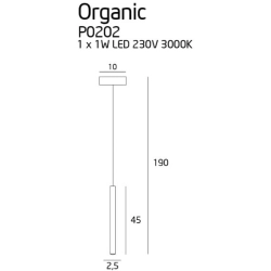 Lampa wisząca ORGANIC P0202 white MAXlight - zdjęcie dodatkowe 1