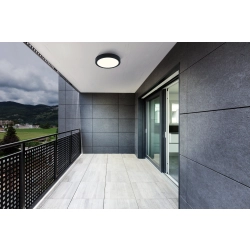 ARGOLIS 2 Plafon LED 28,5 cm czarny IP44 oprawa natynkowa 900278 EGLO