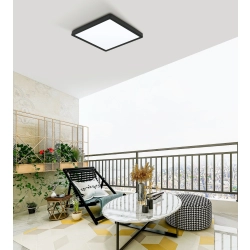 ARGOLIS 2 Plafon LED 28,5 x 28,5 cm czarny IP44 oprawa natynkowa 900281 EGLO