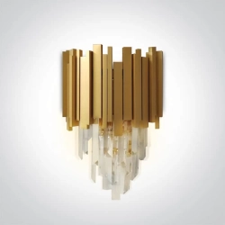 kinkiecik.pl Urla K 60132 dekoracyjny mosiężny kinkiet E14 2x8W 100-240V ONE LIGHT