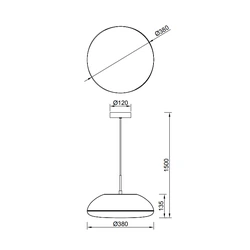 Lampa wisząca Mantra Kazz 8137MA - zdjęcie dodatkowe 1