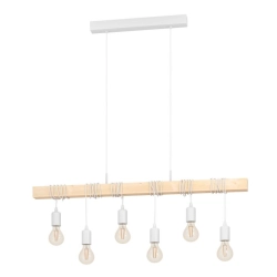TOWNSHEND Lampa wisząca 6xE27 biała 43705 EGLO