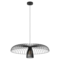 CHAMPERICO Lampa wisząca druciana 77 cm czarna 390216 EGLO