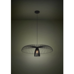 CHAMPERICO Lampa wisząca druciana 77 cm czarna 390216 EGLO