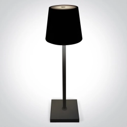 BLACK 3,5W RGB+WW TABLE LAMP RECHARGEABLE USB SOCKET IP54 DIMMABLE 61082/B/RGBW ONE LIGHT