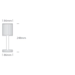 Lampa stołowa przenośna Decorative 61098/W IP54 One Light