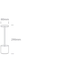 Lampa stołowa przenośna Decorative 61100/W IP54 One Light