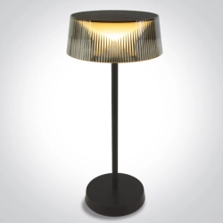 BLACK TABLE LAMP 2w WW IP44 USB RECHARGEABLE DIMMABLE 61106/B/W ONE LIGHT