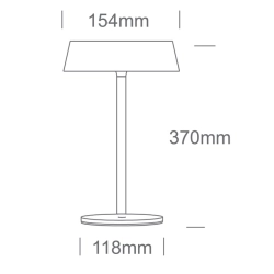 WHITE TABLE LAMP 2w WW IP44 USB RECHARGEABLE DIMMABLE 61106/W/W ONE LIGHT