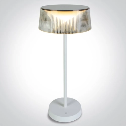 WHITE TABLE LAMP 2w WW IP44 USB RECHARGEABLE DIMMABLE 61106/W/W ONE LIGHT