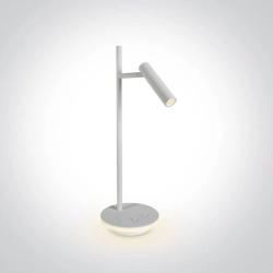 kinkiecik.pl Diodor S 61132A/W/W biała lampa stołowa LED 3000K 230V reflektor 3W + podstawa 6W; zasilacze w komplecie ON