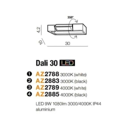 Kinkiet Dali 30 4000K (white) AZ2789 AZZARDO
