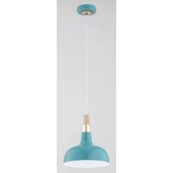 Lampa wisząca RODOS 1xE27 niebieski-złoty 61390 ALFA