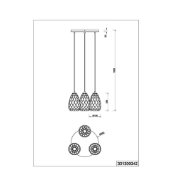 Lampa wisząca ONYX – 301300342 TRIO - zdjęcie produktu