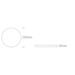 BLACK PLAFON 18W CCTV IP20 230V 62006/B/V ONE LIGHT