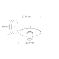 Dekoracyjna oprawa ścienna Calvi 62120A/BBS One Light