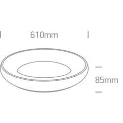 The LED Decorative Plafon 62144N/BGL/W 50W/3000K ONE LIGHT