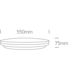 kinkiecik.pl Selina 62146/B/W czarny plafon LED 3000K 55W; nieściemnialny zasilacz LED w komplecie ONE LIGHT