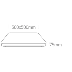 kinkiecik.pl Foteino 62146A/B/W czarny plafon LED 3000K 50W; nieściemnialny zasilacz LED w zestawie ONE LIGHT