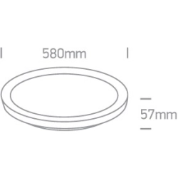 The LED Decorative Plafon 62148L/BGL/W 48W/3000K ONE LIGHT