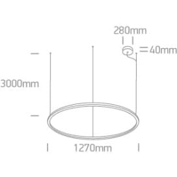 kinkiecik.pl Nufel 62156C/B/W czarna lampa wisząca LED 65W 230V 3000K; w zestawie zasilacz 1600mA ONE LIGHT
