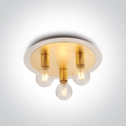 kinkiecik.pl Lemonia 3 62172B/BS dekoracyjna oprawa sufitowa w kolorach biel-mosiądz E27 3x12W 100-240V ONE LIGHT