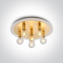 kinkiecik.pl Lemonia 6 62172C/BS dekoracyjna oprawa sufitowa w kolorach biel-mosiądz E27 6x12W 100-240V ONE LIGHT