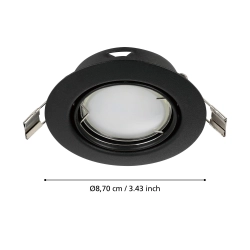 PENETO Oprawa stropowa GU10 LED czarna 900751 EGLO