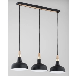 Lampa wisząca RODOS 3xE27 czarna-złoty 62483 ALFA