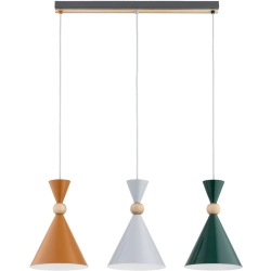 Lampa wisząca Kandy 3xE27 wielokolorowy 62612 ALFA
