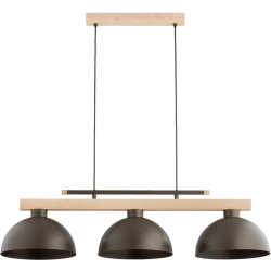 Lampa wisząca VERTA 3xE27 brązowy jasne drewno 62619 ALFA
