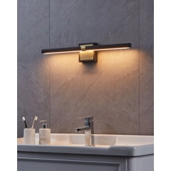 PEGUERA Kinkiet nad lustro 60 cm czarny/mosiądz IP44 oprawa lustrzana 900928 EGLO