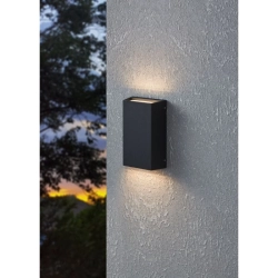 SPONGANO lampa ścienna kinkiet zewnętrzny LED czarny IP65 900886 EGLO