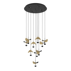 DRACERA Lampa wisząca LED czarno złota 390339 EGLO