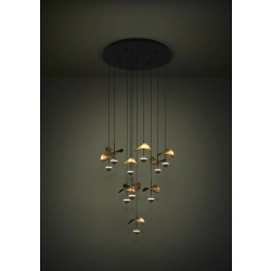 DRACERA Lampa wisząca LED czarno złota 390339 EGLO